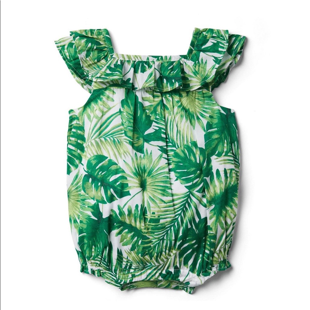 Janie and Jack Baby Palm Romper